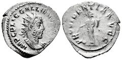 Roman Imperial Gallienus. Antoninianus. 255-256 AD. Rome. (Ric-159). Anv.: IMP C P LIC GALLIE(NVS P F AVG), radiate and cuirassed bust right. Rev.: PROVIDENTIA AVGG, Providentia standing slightly left