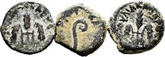 Large Lots Lot of 3 coins of Judaea. Prutah of Pontius Pilate, struck under Tiberius in Jerusalem. Ae. TO EXAMINE. Choice F/Almost VF. Est...150,00. Spanish Description: Lote de 3 monedas de Judaea. P