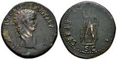 Roman Imperial Claudius. Sestertius. 50-54 AD. Rome. (Ric-116). Rev.: SPES (AVGVST)A / SC. Ae. 28,78 g. Scarce. Almost VF/Choice F. Est...220,00. Spanish Description: Claudio I. Sestercio. 50-54 d.C. 