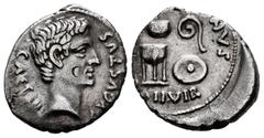 Roman Imperatorial Augustus. C. Antistius Reginus. Denarius. 13 BC. Rome. (Rsc-347). (Ffc-233). (Ric-410). (Cal-136). Anv.: CAESAR AVGVSTVS bare head of Augustus right. Rev.: C. ANTISTIVS REGINVS III.