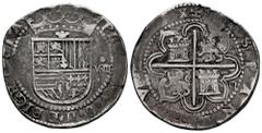 Philip II (1556-1598) Philip II (1556-1598). 8 reales. Sevilla. (Cal-720). Ag. 26,86 g. Weak strike. "Square d" assayer on reverse. This coin is exempt from any export license fee. VF. Est...150,00. S
