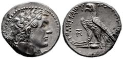 Greek Coins Ptolemaic Kings of Egypt. Ptolemy VI Philometor. Tetradrachm. Year 87 = 176/5 BC. Cyprus. (Mørkholm-Ptolemaic 131/5 var). (DCA-73). Anv.: Diademed head of Ptolemy I right, wearing aegis. R