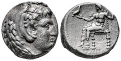 Greek Coins Kingdom of Macedon. Philip III. Tetradrachm. 320-316 BC. Susa (Mesopotamia). (Price-208). (Seaby-6784). Anv.: Heracles' head right covered with lion skin. Rev.: Zeus seated left with scept