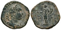 Roman Imperial Valerian I. Sestertius. 254 AD. (Ric-V 1, 155). (Mir-15g). Anv.: IMP C P LIC VLERIANVS AVG, laureate, draped and cuirassed bust to right. Rev.: (CONCORDIA EXERCIT), Concordia standing t
