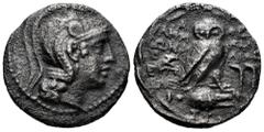 Greek Coins Attica. Athens. New Style Tetradrachm. 152-151 BC. Ammonios, Kallias, and Epiphanes magistrates. (Hgc-4, 1602). (Thomson-593c). Anv.: Helmeted head of Athena rigth. Rev.: Owl standing to t