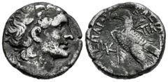 Greek Coins Ptolemaic Kings of Egypt. Ptolemy X. Tetradrachm. RY 20 = 95/4 BC. Alexandria. (Svoronos-1680). (Sng Cop-369). (DCA-68). Anv.: Diademed head of Ptolemy I right, wearing aegis. Rev.: BAΣΙΛΕ