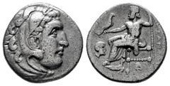 Greek Coins Kingdom of Macedon. Antigonos I Monophthalmos. Drachm. 310-301 BC. Abydos. In the name and types of Alexander III. (Price-1551). (Müller-189). Anv.: Head of Herakles to right, wearing lion