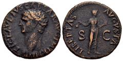 Roman Imperial Claudius. Unit. 42-43 d.C. Rome. (Ric-113). Anv.: TI CLAVDIVS CAESAR AVG P M TR P IMP P P, bare head left. Rev.: LIBERTAS AVGVSTA, Libertas, draped, standing left, holding pileus; S-C a