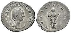Roman Imperial Herennia Etruscilla. Antoninianus. 249-251 d.C. Rome. (Ric-58b). Anv.: HER ETRVSCILLA AVG, draped, diademed bust right on crescent. Rev.: PVDICITIA AVG, Pudicitia veiled standing left, 