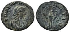 Roman Imperial Diva Mariniana. Antoninianus. 254-256 d.C. Rome. (Ric-3). (Rsc-2). Anv.: DIVAE MAR(INIANAE), diademed, veiled and draped bust right, set on crescent. Rev.: (CONS)ECRATIO, peacock in spl