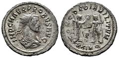 Roman Imperial Probus. Antoninianus. 276-282 d.C. Cyzicus. (Ric-908). Rev.: CONCORDIA MILITVM / P /XXI MC. Victory standing right, holding wreath and palm branch. Emperor standing left holding sceptre
