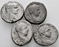 Large Lots Lot of 4 coins from the Roman Empire. Tetradrachms of Seleucis and Pieria, Antioch of Caracalla, Elagabal and Trebonianus Gallus. Bi. EXAMINE. Choice F/Almost VF. Est...160,00. Spanish desc