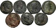 Large Lots Lot of 7 coins from the Roman Empire. Sestercios of different reverses and Emperors: Vespasianus (Dupondius), Marcus Aurelius, Antoninus Píus, Filipo I, Alexander Severus and Otacilia Sever