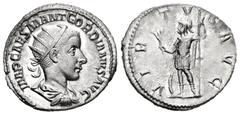 Roman Imperial Gordian III. Antoninianus. 240 AD. Rome. (Ric-39). (Rsc-383). Anv.: IMP CAES M ANT GORDIANVS AVG, radiate, draped and cuirassed bust to right. Rev.: VIRTVS AVG, Virtus, helmeted and in 