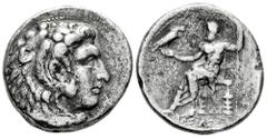 Greek Coins Kingdom of Macedon. Seleukos I Nikator. Tetradrachm. 336-323 BC. In the name and types of Alexander III of Macedon. Babylon. (Price-3704 similar). Ag. 15,98 g. Almost VF/Choice F. Est...15