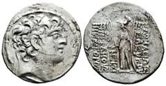 Greek Coins Seleukid Kingdom. Seleukos VI Epiphanes Nikator. Tetradrachm. 96-94 BC. Seleukeia on the Kalykadnos. (SC-2405.9). Anv.: Diademed head to right. Rev.: BAΣIΛEΩΣ / ΣEΛEΥKOY - EΠIΦANOΥΣ / NIKA