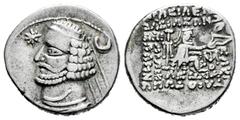 Greek Coins Kingdom of Parthia. Orodes II. Drachm. 57-38 BC. Susa (Mesopotamia). (Gc-7443). Ag. 4,04 g. VF. Est...50,00. Spanish Description: Imperio Parto. Orodes II. Dracma. 57-38 a.C. Susa (Mesopot