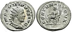 Roman Imperial Philip I. Antoninianus. 247-249 d.C. Rome. (Ric-63b). Anv.: IMP PHILLIPVS AVG, radiate, draped and cuirassed bust right. Rev.: FORTVNA REDVX, Fortuna seated left, holding rudder and cor