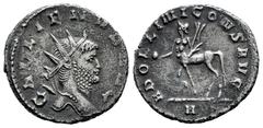 Roman Imperial Gallienus. Antoninianus. 267-268 AD. Rome. (Spink-10178). (Ric-164). (Seaby-73). Rev.: APOLLINI CONS AVG. Ag. 3,40 g. VF. Est...60,00. Spanish Description: Galieno. Antoniniano. 267-268