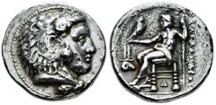 Greek Coins Ptolemaic Kings of Egypt. Ptolemy I Soter. Tetradrachm. 323/2-317/1 BC. Memphis. In the name and types of Alexander III of Macedon. (Svoronos-6). (Price-3964). (Sng Cop-9). Anv.: Head of H
