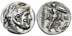 Greek Coins Ptolemaic Kings of Egypt. Ptolemy I, as satrap. Tetradrachm. 309-305 BC. Alexandria. (Svoronos-164). Anv.: Diademed head of the deified Alexander right, wearing elephant skin headdress. Re