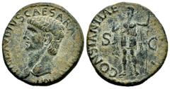 Roman Imperial Claudius. Unit. 41-50 AD. Rome. (Ric-95). (Bmcre-140). Anv.: TI CLAVDIVS CAESAR AVG (P M TR P) IMP, bare head to left. Rev.: CONSTANTIAE (AVGVSTI), Constantia, helmeted and in military 