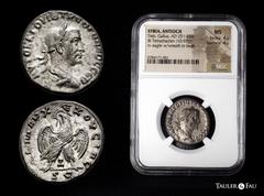 Roman Imperial Trebonianus Gallus. Seleucis and Pieria. Tetradrachm. 250-251 AD. Antioch. (Prieur-668). (McAlee-1172g). Anv.: AVTOK K Γ OVIB TPЄB ΓAΛΛOC CЄB, Laureate, draped and cuirassed bust to rig