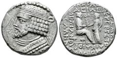 Greek Coins Kingdom of Parthia. Gotarzes II. Tetradrachm. 43-44 a.C. Seleucis and Pieria. (Sellwood-65.1/2). (DCA-631). Anv.: Diademed and draped bust of Gotarzes II to left. Rev.: ΒΑΣΙΛΕΩΣ / ΒΑΣΙΛΕΩΝ
