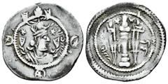 Greek Coins Sassanid Empire. Kavadh I. Drachm. RY 38. LD (Rayy). (Göbl-III/2). Ag. 3,99 g. VF. Est...55,00. Spanish description: Imperio Sasánida. Kavadh I. Dracma. RY 38. LD (Rayy). (Göbl-III/2). Ag.