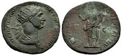Roman Imperial Trajan. Dupondius. 115 d.C. Rome. (Ric-672). (C-352). Rev.: Felicitas a izquierda con caduceo y cuerno de la abundancia. Ae. 10,10 g. Almost VF. Est...65,00. Spanish description: Trajan