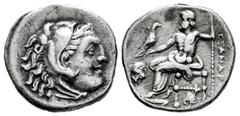 Greek Coins Kingdom of Macedon. Antigonos I Monophthalmos. Drachm. 310-301 BC. Abydos. Struck as Strategos, in the name and types of Alexander III. (Price-1551). (Müller-189). Anv.: Head of Herakles t