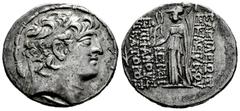 Greek Coins Seleukid Kingdom. Seleukos VI Epiphanes Nikator. Tetradrachm. 96-94 BC. Seleukeia on the Kalykadnos. (SC-2405.9). Anv.: Diademed head to right. Rev.: BAΣIΛEΩΣ / ΣEΛEΥKOY - EΠIΦANOΥΣ / NIKA