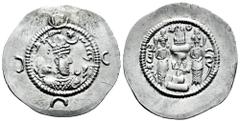 Greek Coins Sassanid Empire. Khusro I. Drachm. RY 12. WH (Veh-Ardashir). (Göbl-I/1). Ag. 4,17 g. Choice VF. Est...55,00. Spanish description: Imperio Sasánida. Khusro I. Dracma. RY 12. WH (Veh-Ardashi