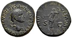 Roman Imperial Galba. Unit. 68-69 AD. Tarraco. (Ric-I 67). (Bmcre-201). Anv.: SER GALBA IMP CAESAR AVG P M TR P P P, laureate head right, globe at point of bust. Rev.: DIVA AVGVSTA. Female (Livia?) st