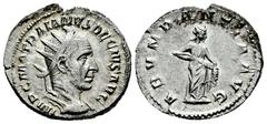 Roman Imperial Trajan Decius. Antoninianus. 249-251 AD. Rome. (Ric-10b). (Rsc-2). Anv.: IMP C M Q TRAIANVS DECIVS AVG, radiate, draped and cuirassed bust to right. Rev.: ABVNDANTIA AVG, Abundantia sta