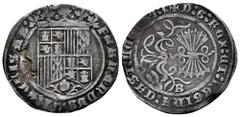 Catholic Kings (1474-1504) Catholic Kings (1474-1504). 1 real. Burgos. (Cal-305). Anv.: FERNANDVS : ET : hELISAB⠈ . Rev.: + D : G : REX : ET : REGINA : CAST : LEGIO : A : Ermine . Ag. 3,06 g. Ermine a