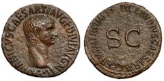 Ancient Coins Germanicus As - struck under Claudius (41-54 AD)Obverse: GERMANICVS CAESAR TI AVG F DIVI AVG NBare head right. Reverse: TI CLAVDIVS CAESAR AVG GERM P M TR P IMP P P / S-CBronze, diameter