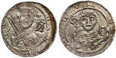 Medieval Poland Władysław II Wygnaniec, Denar - Książę i BiskupBardzo ładny denar. Wyraźny połysk, ładna patyna. Odmiana z rycerzem pomiędzy półksiężycem i literą N (w odbiciu lustrzanym) pod gwiazdą.