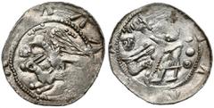 Medieval Poland Władysław II Wygnaniec, Denar - Orzeł i Zając - rzadka odmianaBardzo ładny denar z rzadkimi znakami w polach, zachowany z bardzo ładnym połyskiem menniczym.Na stronie z orłem i zającem