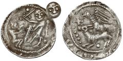 Medieval Poland Władysław II Wygnaniec, Denar - Orzeł i Zając - rycerz EN FACE (na wprost)Bardzo rzadki, wyróżniający się typ denarów z orłem i zającem. Typ z rycerzem (księciem) zwróconym twarzą na w