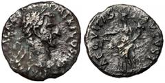 Ancient coins Nerva (96-98 AD) DenariusObverse: IMP NERVA CAES AVG P M TR P COS III P P Laureate head right. Reverse: AEQUITAS AVGVSTAequitas standing left, holding scale and cornucopiae.Silver, diame