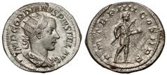 Ancient coins Gordian III (238-244 AD) AntoninianSilver, diameter 23 mm, weight 5,18 g. Awers: Popiersie cesarza w koronie promienistej, zbroi i paludamentum, w prawo, w otoku legenda IMP GORDIANVS PI