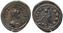 Ancient coins Karus (282-283 n.e.) Antoninian, RzymAwers: Popiersie cesarza w koronie promienistej, zbroi i paludamentum w prawo, w otoku legenda IMP C M AVR CARVS P F AVGRewers: Providentia stojąca w