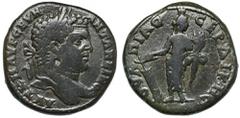 Ancient coins Karakalla (198-217 n.e.) AE29, Tracja, SerdikaAwers: Popiersie cesarza w wiencu laurowym, w prawo, w otoku legenda AYT K M AYPH CEYH ANTΩNEINOCRewers: Tyche Soterios (Fortuna Redux) stoj