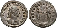 Ancient coins / Antike Münzen; Roman Empire; Aurelian 270-275Roman Empire, Aurelianus, Antoninianus, Siscia Aurelian, Antoninian, Siscia - CONCORDIA MILITVM Awers: popiersie cesarza w koronie promieni
