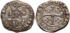 Cyprus Cyprus, Hugh IV of Cyprus, Groat ND Cypr, Krzyżowcy, Hugo IV (1324-1359), Grosz bez daty Zypern, Hugo IV., Groschen ohne Datum Ładnie zachowana, rzadsza moneta. Szeroki grosz XIV-wieczny z tere