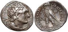 Ancient coins Ptolemaic Kingdom, Ptolemy VI Philometor (180-145 BC), AR Tetradrachm, Paphos mint, year Z = 164/163 BC. Egipt, Ptolemeusz VI Filometor, Tetradrachma Pafos (164/163pne) Ex 19. WCN (1999)