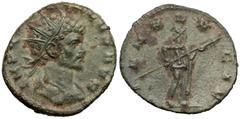 Ancient coins Quintillus (AD 270), BI Antoninianus, Milan (Mediolanum) mint Kwintyllus (270ne), Antoninian bilonowy - Diana Obverse: IMP Q[VINTIL]LVS AVG, radiated bust of Quintillus right.Reverse: DI