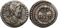 Ancient coins Julian II (AD 360-363), AR Siliqua, Arles (Arelate) mint Julian Apostata (360-363), Silikwa Obverse: D N FL CL IVL - IANVS P F AVG, diademed bust of Julian right.Reverse: VOT / X / MVLT 