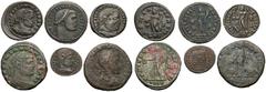 Ancient coins Roman Empire: Galerius, Licinius I, Constantine I the Great, Gordian III. Lot of 6 bronze coin Brązy Cesarstwa, zestaw 6 sztuk, III-IV w.ne Follisy: Galeriusz, Maksymin II, Licyniusz I.M